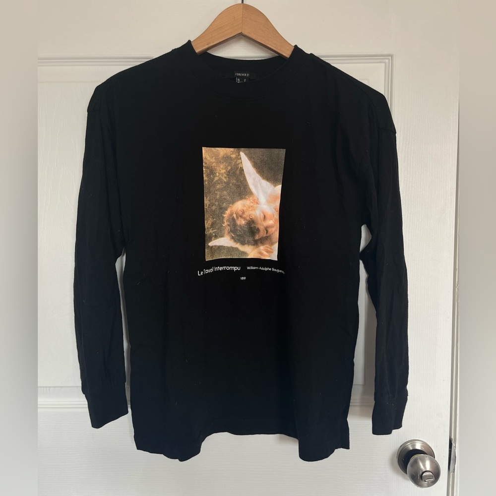 forever 21 long sleeve black top